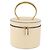 Céline Bolsa de mão Vanity em couro marfim e ouro Auth AMZ074A Dourado Cru - vista 13