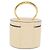 Céline Bolsa de mão Vanity em couro marfim e ouro Auth AMZ074A Dourado Cru - vista 2