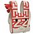 FENDI Bunny Mark Jacobs Collaboration Tasche Leder Weiß Rot Silber Auth BD1711M