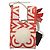 FENDI Bunny Mark Jacobs Collaboration Tasche Leder Weiß Rot Silber Auth BD1711M - Ansicht 2
