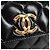 CHANEL Mini Borsa a Spalla Matelassé in Pelle di Vitello Nera Oro CC Auth 142563SAM Nero D'oro - vista 19