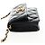 CHANEL Mini Borsa a Spalla Matelassé in Pelle di Vitello Nera Oro CC Auth 142563SAM Nero D'oro - vista 3