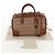LOEWE Amazona 28 Borsa Anagramma Ripetuto Tela Pelle 2in1 Oro Marrone Auth 145249SAM D'oro - vista 12