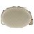 CHANEL Bolsa de Ombro em Couro V stitch com Corrente Branco Ouro CC Auth 146360SM Dourado - vista 2