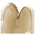 CHANEL Bolsa de Ombro em Couro V stitch com Corrente Branco Ouro CC Auth 146360SM Dourado - vista 22