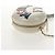 CHANEL Bolsa de Ombro em Couro V stitch com Corrente Branco Ouro CC Auth 146360SM Dourado - vista 4