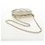 CHANEL Bolsa de Ombro em Couro V stitch com Corrente Branco Ouro CC Auth 146360SM Dourado - vista 7