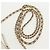 CHANEL Bolsa de Ombro em Couro V stitch com Corrente Branco Ouro CC Auth 146360SM Dourado - vista 8
