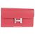 Hermès HERMES Lange Constance Geldbörse Leder Rosa Auth 141188SM Pink