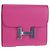 Hermès HERMES Kompakte Constance Geldbörse Leder Lila Rosa Auth 142362SAM