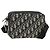 Borsa a spalla in tela obliqua Trotter Christian Dior blu navy argento Auth 148526SAM