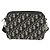 Borsa a spalla in tela obliqua Trotter Christian Dior blu navy argento Auth 148526SAM - vista 13