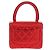 CHANEL Borsa a Mano Matelassé in Pelle Rossa Oro CC Auth 140357SM Rosso D'oro - vista 2