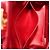 CHANEL Borsa a Mano Matelassé in Pelle Rossa Oro CC Auth 140357SM Rosso D'oro - vista 24