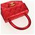 CHANEL Borsa a Mano Matelassé in Pelle Rossa Oro CC Auth 140357SM Rosso D'oro - vista 7
