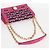 Borsa a Spalla Miu Miu in Tela e Pelle 2 in 1 Rosa Oro Auth 120964SAM D'oro - vista 8