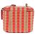 Bolsa de ombro de corrente CHANEL em palha bege ouro CC Auth 120168SAM Dourado - vista 2