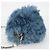 Bolsa de Ombro Miu Miu com Corrente de Pelo Azul Prata 5BD046 Auth 124300SAM - vista 3