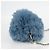 Bolsa de Ombro Miu Miu com Corrente de Pelo Azul Prata 5BD046 Auth 124300SAM - vista 4