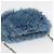 Bolsa de Ombro Miu Miu com Corrente de Pelo Azul Prata 5BD046 Auth 124300SAM - vista 6