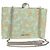 Borsa a Spalla Miu Miu con Catena in Cotone Azzurro Chiaro Argento Auth 118561SAM Blu chiaro