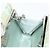 Borsa a Spalla Miu Miu con Catena in Cotone Azzurro Chiaro Argento Auth 118561SAM Blu chiaro - vista 22