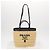 PRADA Borsa a Mano in Pelle di Paglia 2 in 1 Beige Nero Auth ka156V - vista 12