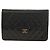 Bolso de cadena CHANEL de piel de cordero negro con cadena dorada CC Auth 148654SAM Dorado - vista 13