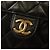 Bolso de cadena CHANEL de piel de cordero negro con cadena dorada CC Auth 148654SAM Dorado - vista 20