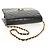 Bolso de cadena CHANEL de piel de cordero negro con cadena dorada CC Auth 148654SAM Dorado - vista 6