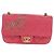 CHANEL Bolsa de Ombro Matelassé em Couro de Cordeiro Rosa Ouro CC Auth ka592SAM Dourado - vista 13