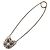 Chrome Hearts CH Plus Grande Spilla da Cravatta di Sicurezza Ag925 Argento Auth 143054SAM - vista 2