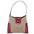 Borsa a Spalla Gancini in Tela Beige Argento Salvatore Ferragamo Auth gh1189 - vista 2