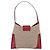 Borsa a Spalla Gancini in Tela Beige Argento Salvatore Ferragamo Auth gh1189 - vista 3