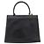Borsa a mano in pelle Gancini Salvatore Ferragamo 2 in 1 Nero Oro Auth BA7984 - vista 3