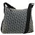 Borsa a Spalla in Tela Trotter Christian Dior Navy Argento Auth 147086 Blu navy