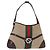 GUCCI Web Sherry Line Schultertasche Beige Silber Rot 114877 Auth yk19547