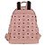 MCM Vicetos Logogram Rucksack aus PVC-Leder Rosa Gold Auth yk19517A Pink Golden - Ansicht 3