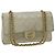 CHANEL Classico Matelassé 25 Borsa a Spalla con Catena Doppia in Pelle di Agnello Auth 29961V D'oro Blu chiaro