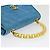 CHANEL Borsa a Mano in Pelle di Agnello Blu CC Auth hk455SAV - vista 6