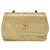 CHANEL Matelassé Schultertasche mit Drehverschluss aus Lammleder Gold CC Auth 31382V Golden - Ansicht 13