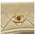 CHANEL Matelassé Schultertasche mit Drehverschluss aus Lammleder Gold CC Auth 31382V Golden - Ansicht 18