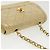 CHANEL Matelassé Schultertasche mit Drehverschluss aus Lammleder Gold CC Auth 31382V Golden - Ansicht 6
