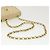 CHANEL Matelassé Schultertasche mit Drehverschluss aus Lammleder Gold CC Auth 31382V Golden - Ansicht 7