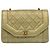 CHANEL Borsa a Spalla con Catena Matelassé e Chiusura a Girello in Pelle di Agnello Oro CC Auth 51274SAM D'oro - vista 13