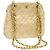 CHANEL Borsa a Spalla Matelassé in Pelle con Catena Dorata CC Auth 53015SAM D'oro