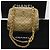 CHANEL Borsa a Spalla Matelassé in Pelle con Catena Dorata CC Auth 53015SAM D'oro - vista 12