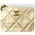 CHANEL Borsa a Spalla Matelassé in Pelle con Catena Dorata CC Auth 53015SAM D'oro - vista 19