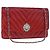CHANEL Borsa a Spalla con Catena V Stitch in Pelle di Agnello Rossa CC Auth 102030SAM Rosso