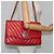CHANEL Borsa a Spalla con Catena V Stitch in Pelle di Agnello Rossa CC Auth 102030SAM Rosso - vista 24